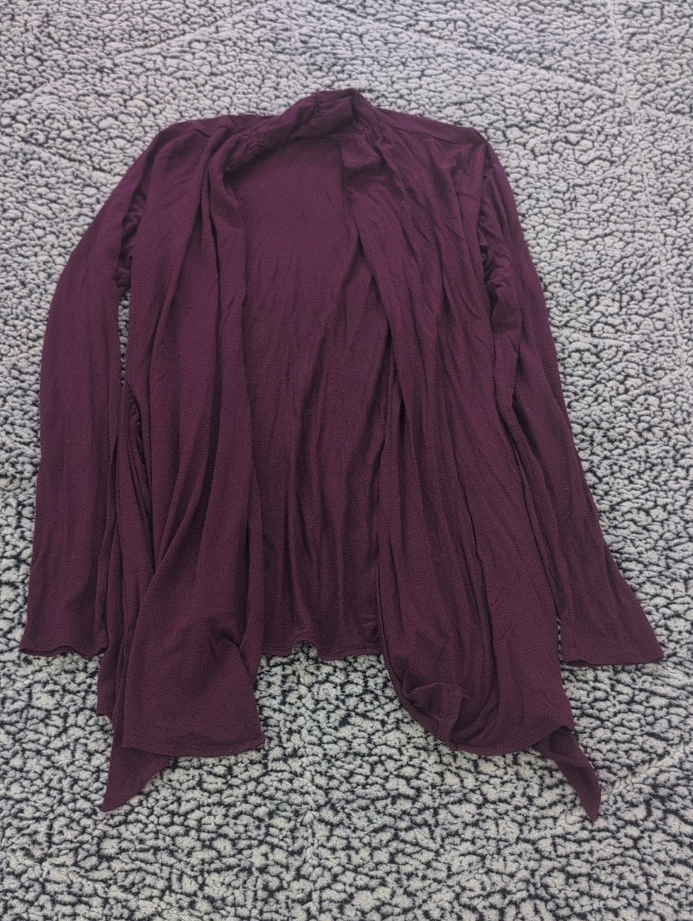 Women's Deep Plum Tie-Waist Wrap Sweater Cardigan - Picture 6 of 10